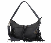 New Lines Livia Schultertasche Leder 30 cm dark ash