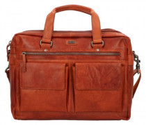 Aktentasche Leder 41 cm Laptopfach brandy