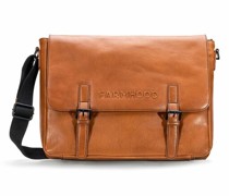 Memphis Aktentaschen Messenger Leder 38 cm Laptopfach cognac