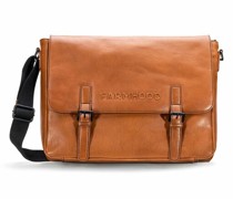 Memphis Aktentaschen Messenger Leder 38 cm Laptopfach cognac