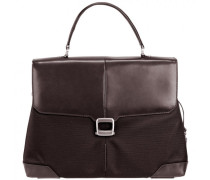 S-Oulite Briefcase Aktentasche Laptopfach dark brown