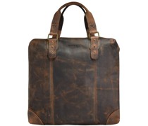 Classic Handtasche Leder 37 cm brown