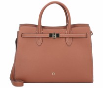 Farah Handtasche L Leder 37 cm cognac brown