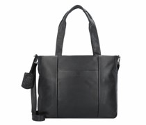 Just Jolie Schultertasche Leder Laptopfach black