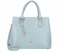 Weimar Handtasche Leder 24 cm aqua