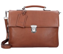 Authentic Aktentasche Leder 39 cm cognac