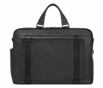 David Aktentasche Leder 42 cm Laptopfach black