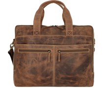 Vintage Aktentasche Leder 42 cm Laptopfach brown