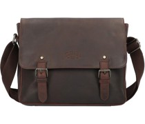 Joe Messenger Leder 32 cm dunkel