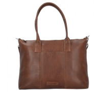 400er Serie Schultertasche Leder 41 cm Laptopfach cognac