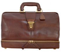 Story Uomo Arztkoffer Bügeltasche Leder 36 cm marrone