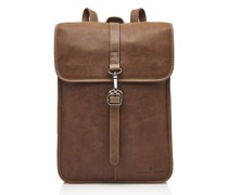 Carisma Rucksack RFID Leder 41 cm Laptopfach cognac