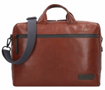 Malmö Aktentasche Leder Laptopfach cognac