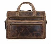 Vintage Aktentasche Leder Laptopfach brown