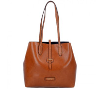 Dalston Schultertasche Leder cognac