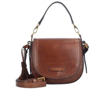 Pearldistrict Schultertasche Leder 20 cm marrone