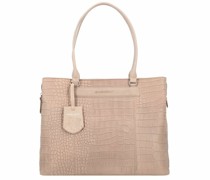 Casual Cayla Schultertasche Leder 34. Laptopfach grimmy grey