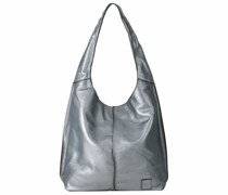 FB Schultertasche Leder gunmetal