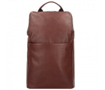 Relaxed Rucksack RFID Leder Laptopfach whisky