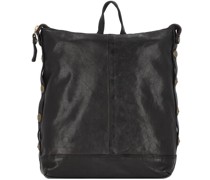 Rucksack Leder 35 cm nero