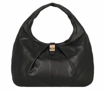 Schultertasche Leder 45 cm nero