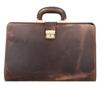 Vintage Doktorkoffer Leder 41 cm teak-brown