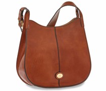 Claudia Schultertasche Leder marrone