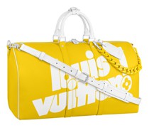 Keepall 50 mit Schulterriemen und Kette aus Azetat