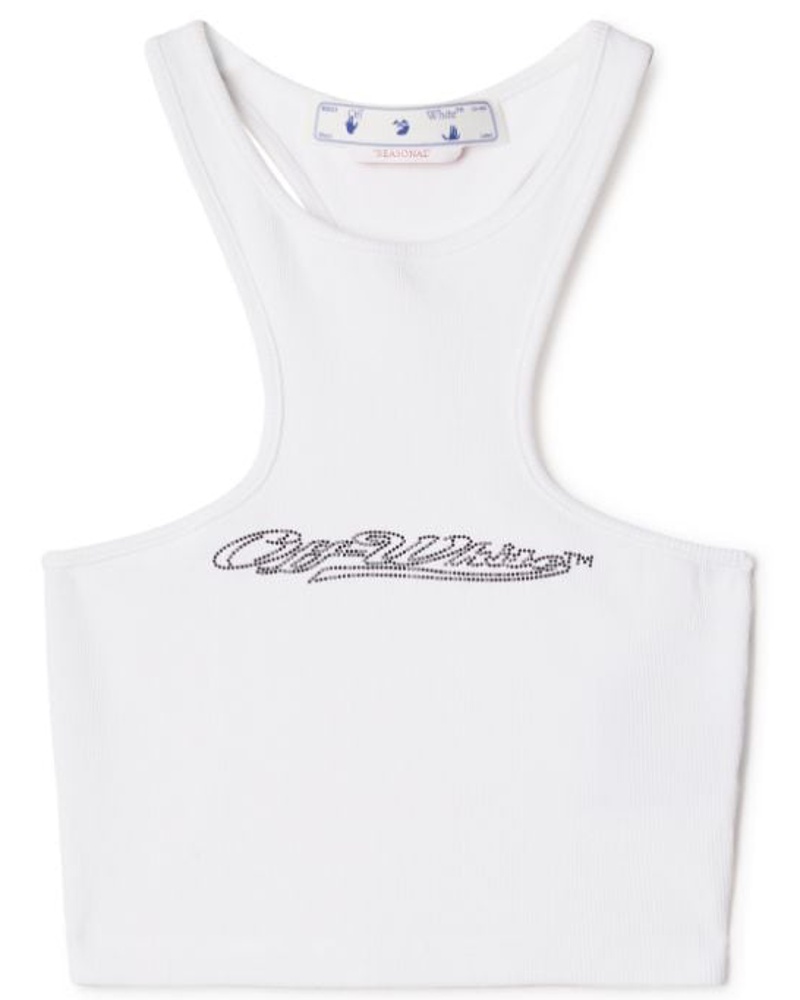 OFF-WHITE Damen Bling Baseball Ruderoberteil