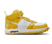 Sneakers Nike AF1 Mid Varsity Maize c/o Off-White™️ Weiß/Gelb