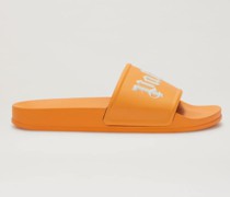 Orange Pool-Pantoletten