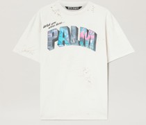 T-Shirt mit Palm Sign-Print
