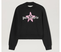 Schwarz-rosa Pullover Mit Sternen Besprüht