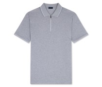Poloshirt aus Baumwoll-Piqué mit Reißverschluss