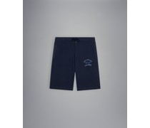 Bermuda-Shorts aus Bio-Baumwolle mit ikonischem Badge