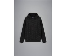 Baumwoll-Hoodie mit vollflächigem Logoprint