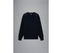 Pullover aus Wolle mit V-Ausschnitt und ikonoschem Badge