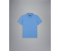 Poloshirt aus Bio-Baumwoll-Piqué mit aufgesticktem Hai