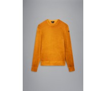 Stückgefärbter Rundhalspullover aus Summer Wool