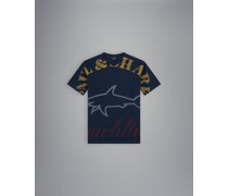 T-Shirt aus Bio-Baumwolle mit Maxi Paul&Shark-Logo