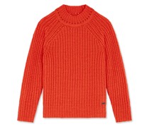 Pullover aus Wolle, Frau, Red Orange, Größe: S