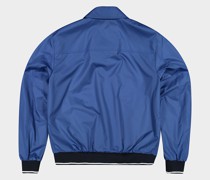 Jacke mit Rändern in Strick und Reißverschluss in Kontrast
