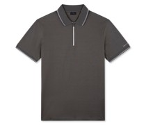Poloshirt aus Baumwoll-Piqué mit Reißverschluss