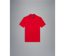 Poloshirt aus Bio-Baumwolljersey mit Logo Stickerei
