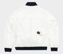 Jacke mit Rändern in Strick und Reißverschluss in Kontrast