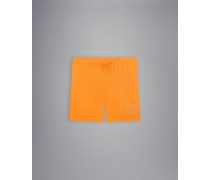 Badeshorts mit reflektierendem Logo-Print