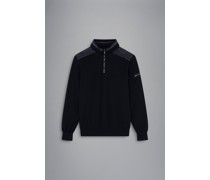 Pullover aus Merinowolle mit Nylon-Details