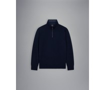 Pullover mit Watershed-Reißverschluss aus Bio-Baumwolle