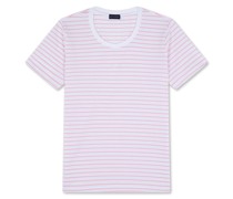 T-Shirt aus Baumwolljersey mit Shark-Applikation, Frau, White-pink, Größe: S