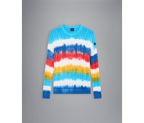 Pullover aus Baumwolle mit Batik-Design